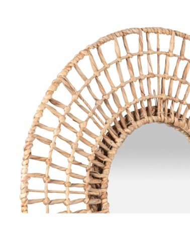 Miroir en jacinthe d'eau beige D68