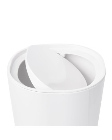 Poubelle salle de bains step melamine blanc