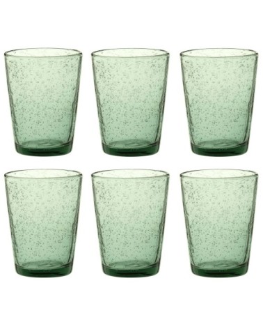 Gobelet en verre bullé vert