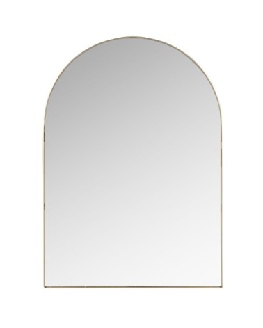 Miroir arrondi en métal doré 50x70
