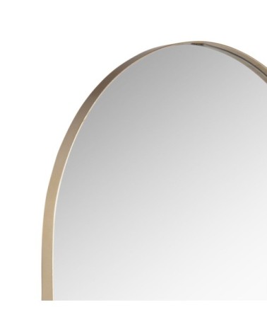 Miroir arrondi en métal doré 50x70