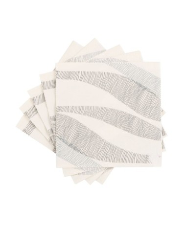 Serviettes en papier motifs bleus et blancs (x20)