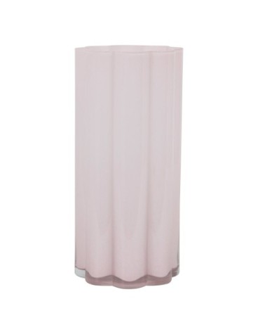 Vase en verre teinté rose H28