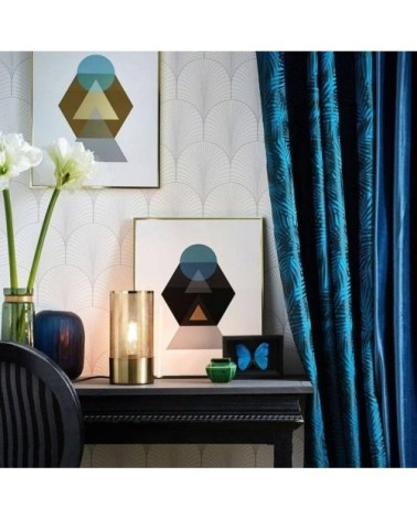 Lampe à poser métal perforé H27cm