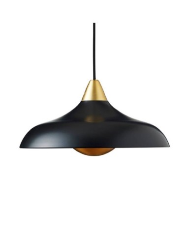 Suspension métal noir et laiton D36cm