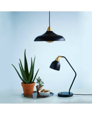 Suspension métal noir et laiton D36cm