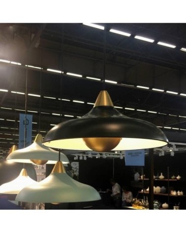 Suspension métal noir et laiton D36cm