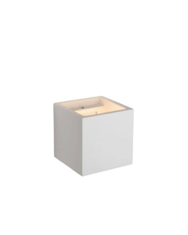 Applique murale cubique plâtre blanc H11.5cm