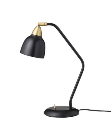 Lampe à poser métal noir et laiton H45cm
