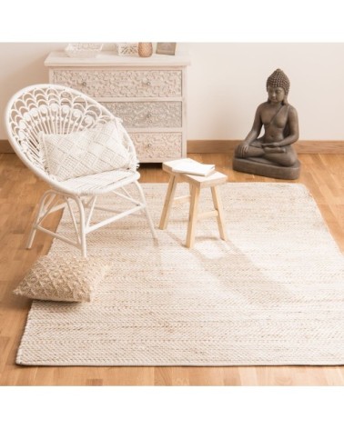 Tapis en coton recyclé et jute 160x230