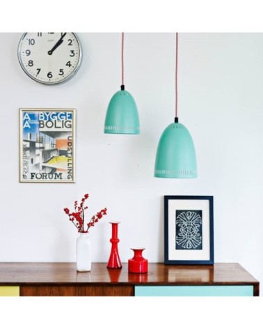 Suspension métal vert D16cm