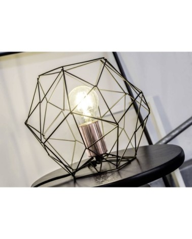 Lampe à poser métal hexagonale D22cm