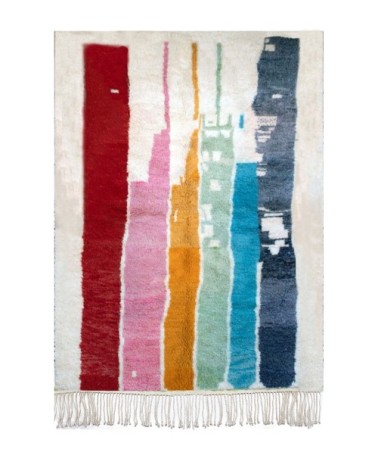 Tapis berbère original marocain laine New York 140x200