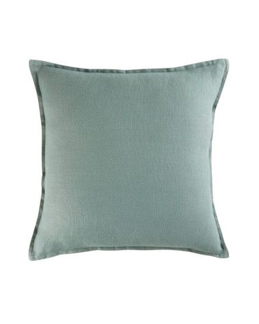 Coussin en lin lavé vert jade 45x45, OEKO-TEX®