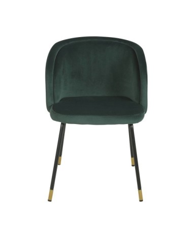 Chaise en velours vert, OEKO-TEX®