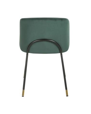 Chaise en velours vert, OEKO-TEX®