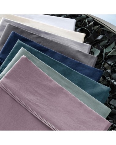 Drap housse en coton anthracita 160x200