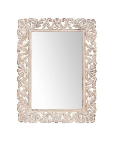 Miroir en manguier blanchi 60x80