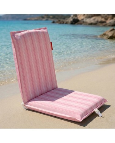 Lot de 2 Chaises de Plage Pliables Rose