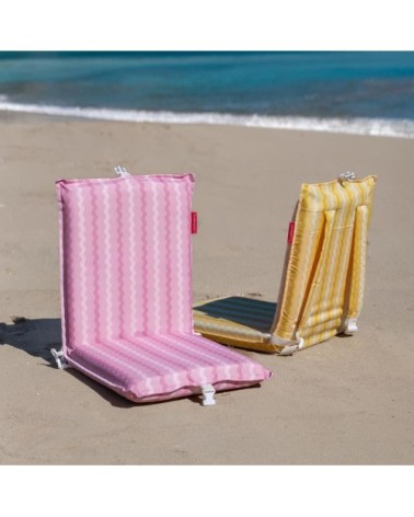 Lot de 2 Chaises de Plage Pliables Rose