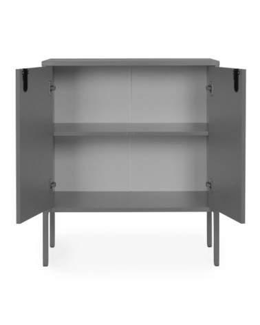 Petit buffet en bois 2 portes L80cm gris anthracite