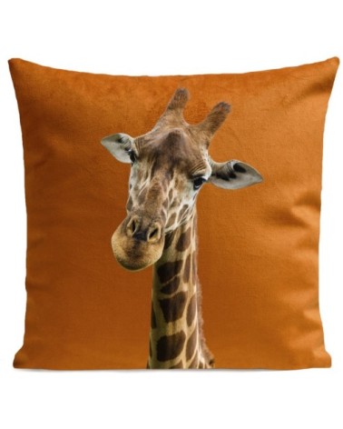 Coussin Girafe Velours 60x60cm