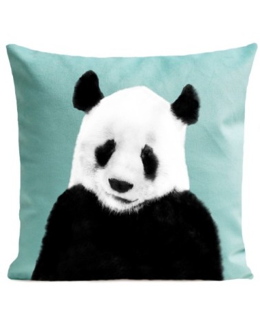Coussin Panda Bambou Velours 40x40cm