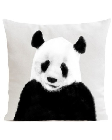 Coussin Panda Bambou Velours 40x40cm