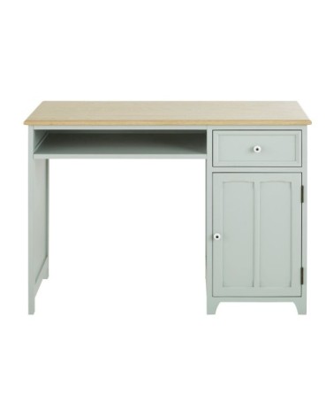 Bureau 1 porte et 1 tiroir vert de gris