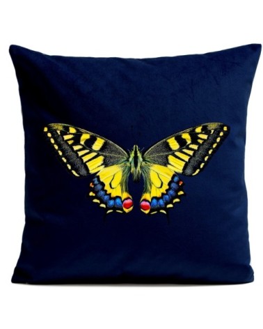 Coussin Papillon Tiger Butterfly Velours 60x60cm