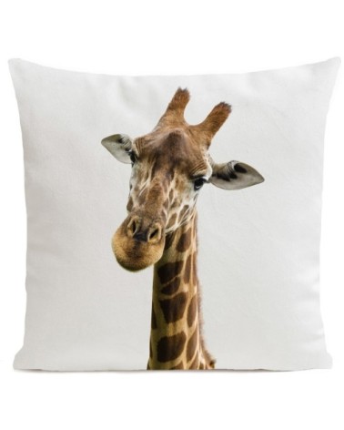Coussin Girafe Velours 60x60cm