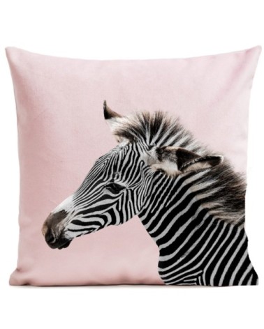 Coussin Zèbre Zebra Velours 40x40cm