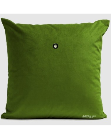 Coussin velours carré imprimé animaux vert pur 60x60