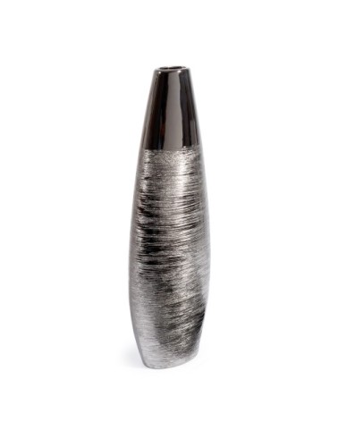 Vase en céramique argenté H 59 cm SILVER