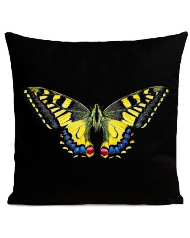 Coussin Papillon Tiger Butterfly Velours 40x40cm