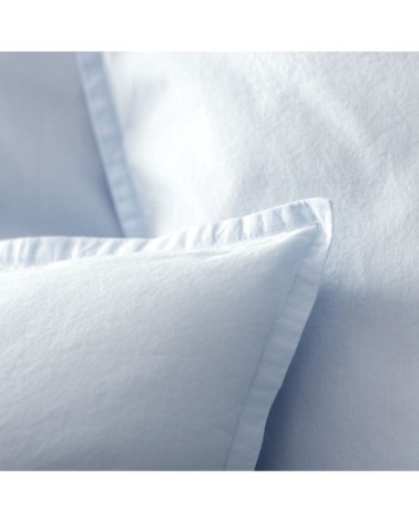 Taie d'oreiller percale de coton lavé 120 fils - 300tc PARIS