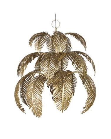 Suspension en métal doré découpé feuilles de palmier