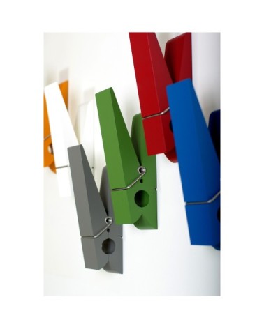 Patère pince à linge en polycarbonate blanc