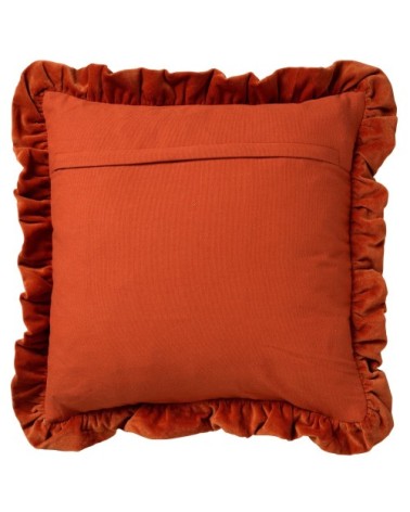 Coussin - orange en velours 45x45 cm uni