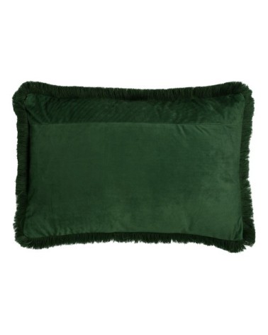 Housse de coussin vert en velours-40x60 cm avec motif fleuri
