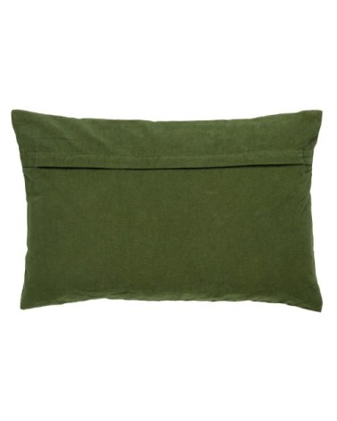 Housse de coussin vert en coton-40x60 cm avec motif fleuri
