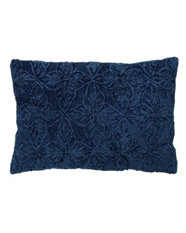 Coussin - bleu en coton 40x60 cm avec motif fleuri