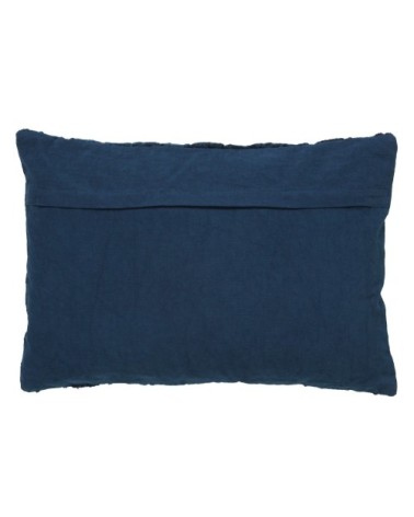 Coussin - bleu en coton 40x60 cm avec motif fleuri