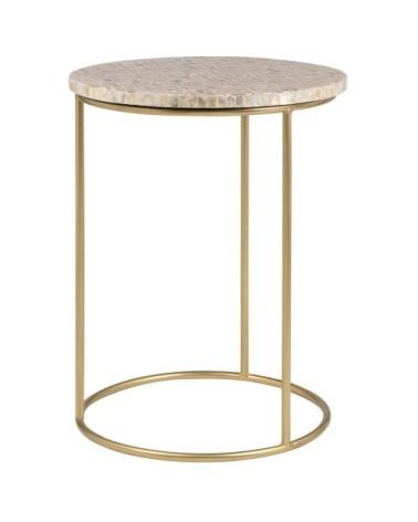 Bout de canapé en métal doré