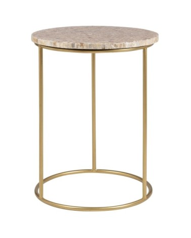 Bout de canapé en métal doré