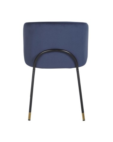 Chaise en velours bleu foncé, OEKO-TEX®