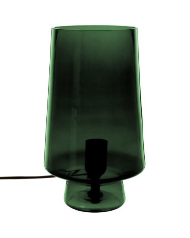 Lampe en verre teinté bleu nuit