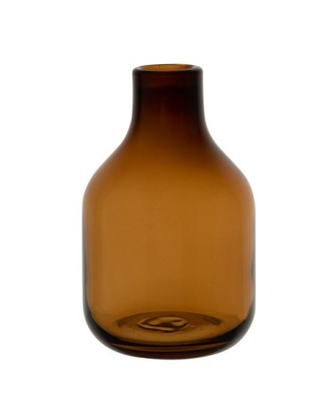 Vase en verre teinté marron H20