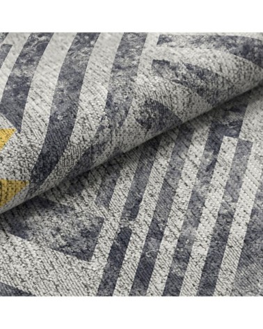 Tapis décoratif en coton en impression digital gris 120x170