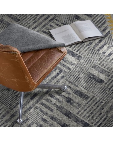 Tapis décoratif en coton en impression digital gris 120x170